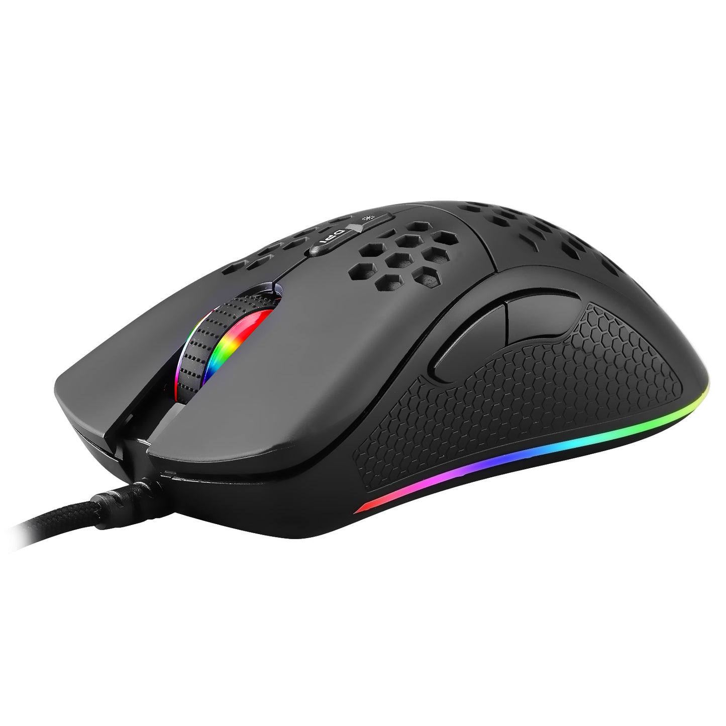 Coolerplus Gaming Mouse with 16.8 Million RGB Color Backlit, 10000 DPI Adjustable, Comfortable Grip, Programmable Buttons by Software